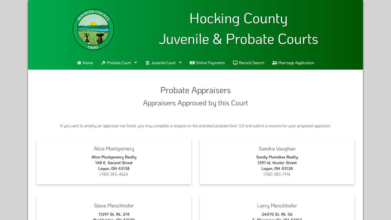 Hocking County Juvenile & Probate Courts